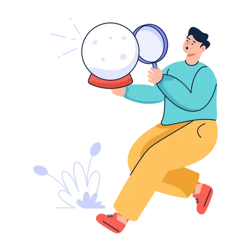 person predicting the future of medicare with crystal ball