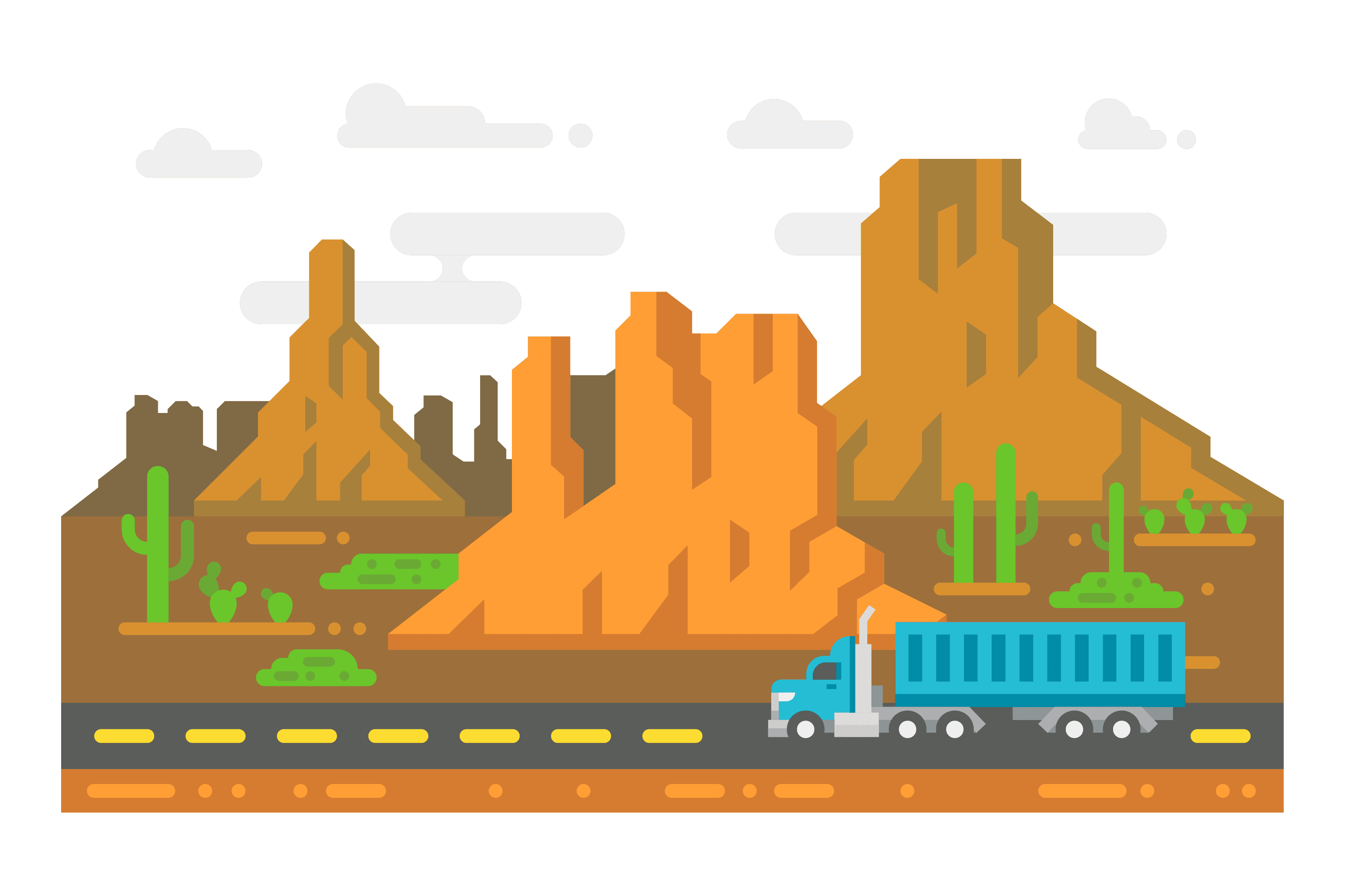 Medicare in Pima county: Tucson landscape illustration